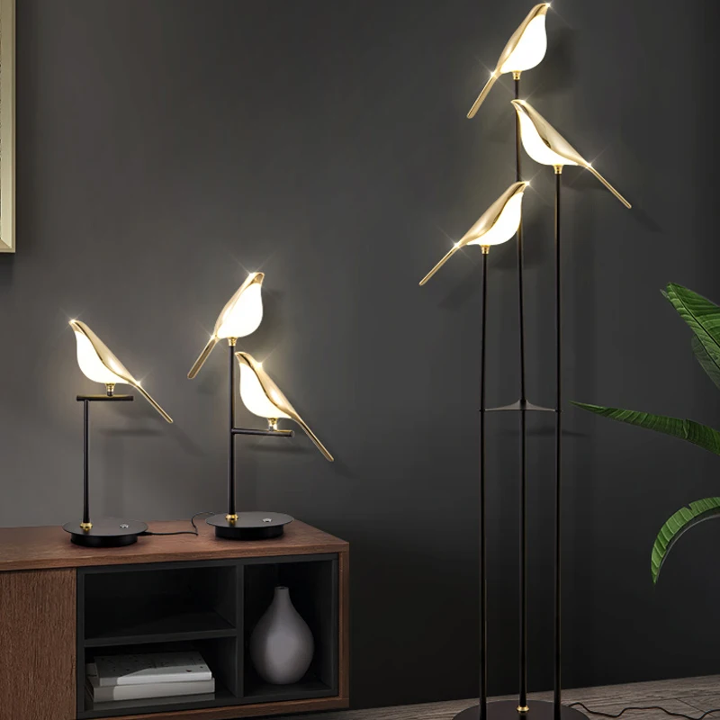 Floor Lamp Arched - マジックバード-LEDベッドルームフロアランプ,ベッドサイド,家の装飾,モダンな屋内照明,ランプ
