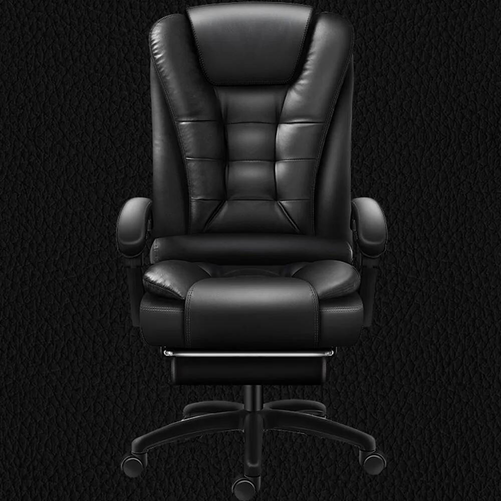 Office Footrest Cushion - 高クッションレザー回転式背もたれラテックスマッサージ7時位置オフィス快適チェアフットレスト付きインターネットカフェゲーミングスツール