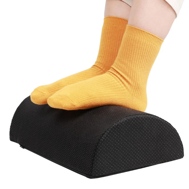 Office Footrest Cushion - 高抵抗のセミサークルフットピロー,フットサポート,フットレスト,ホームオフィスツール,ポータブルトラベルフットレスト,マッサージクッション