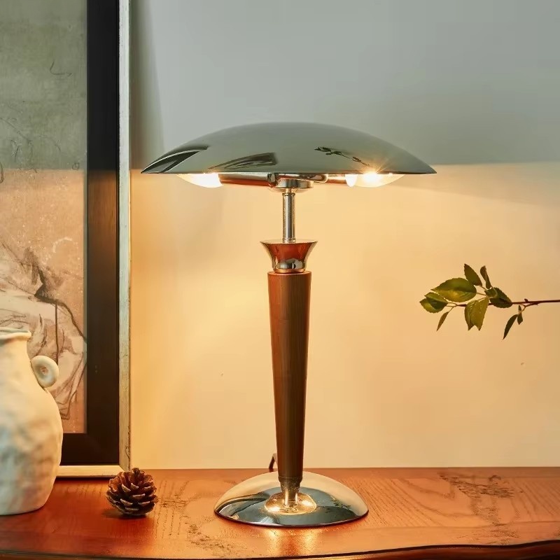 Floor Lamp Arched - 無垢材アンティークLEDフロアランプリビングルームソファ雰囲気ライトレトロハイエンド高級ホームステイ寝室学習テーブル照明