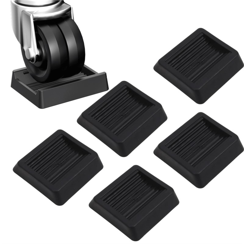 Office Furniture Ideas - 4 ピース/セットオフィスチェアホイールストッパー家具キャスターカップ堅木床プロテクター防振パッドローラーフィート滑り止めマット