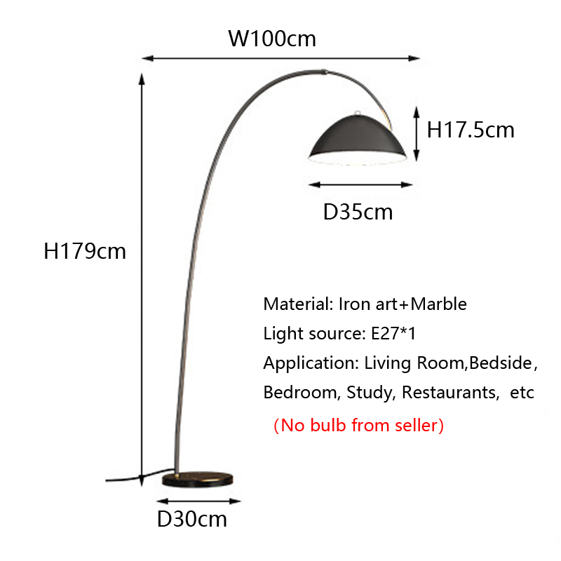 モダンな北欧大理石フィッシングランプフロアランプクリエイティ - Floor Lamp Arched のレビューと価格