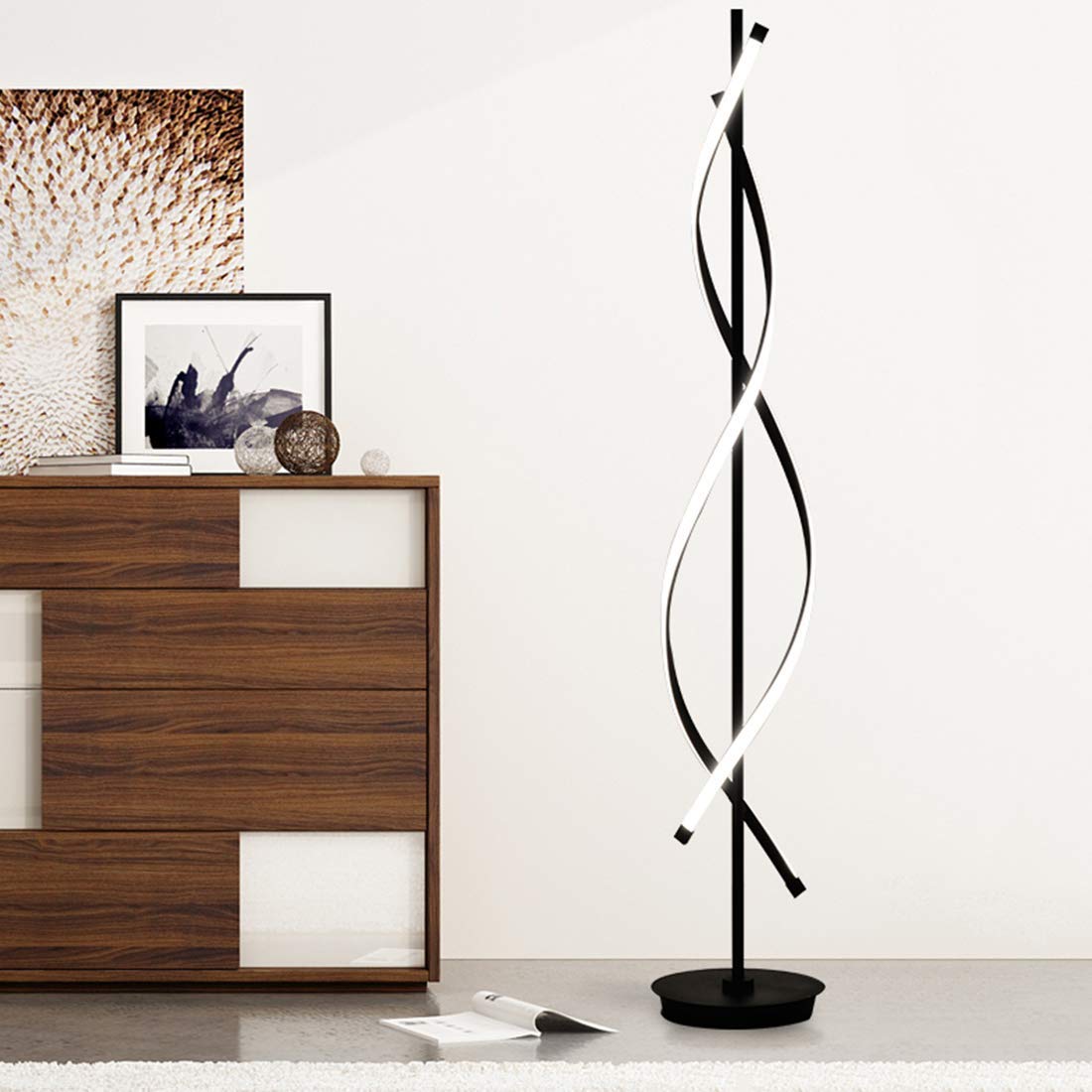 LED フロアランプ リモコン調光可能スパイラルリビングルー - Floor Lamp Arched のレビューと価格