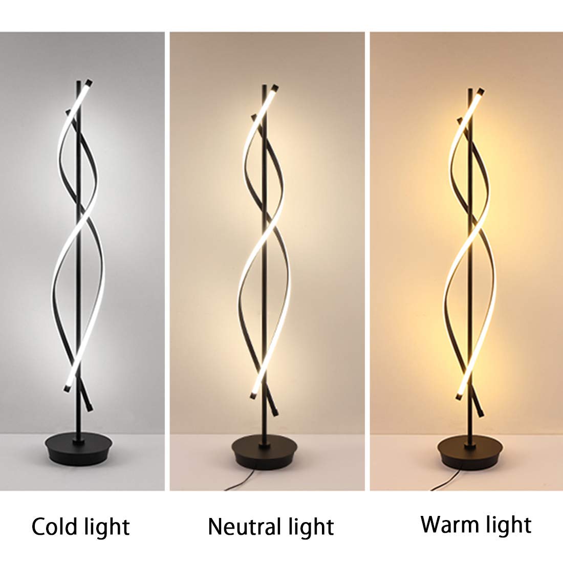 LED フロアランプ リモコン調光可能スパイラルリビングルー - Floor Lamp Arched のレビューと価格