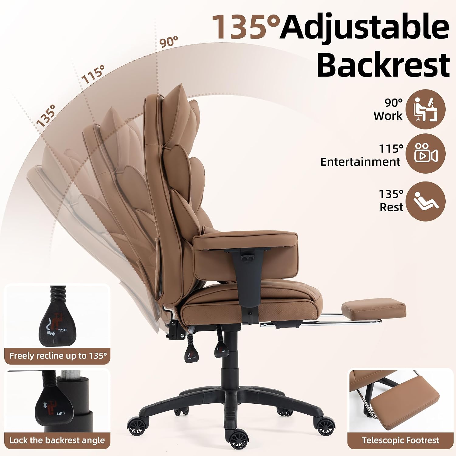 人間工学に基づいたデザインのオフィスチェア。ポケットコイルク - Office Footrest Cushion のレビューと価格