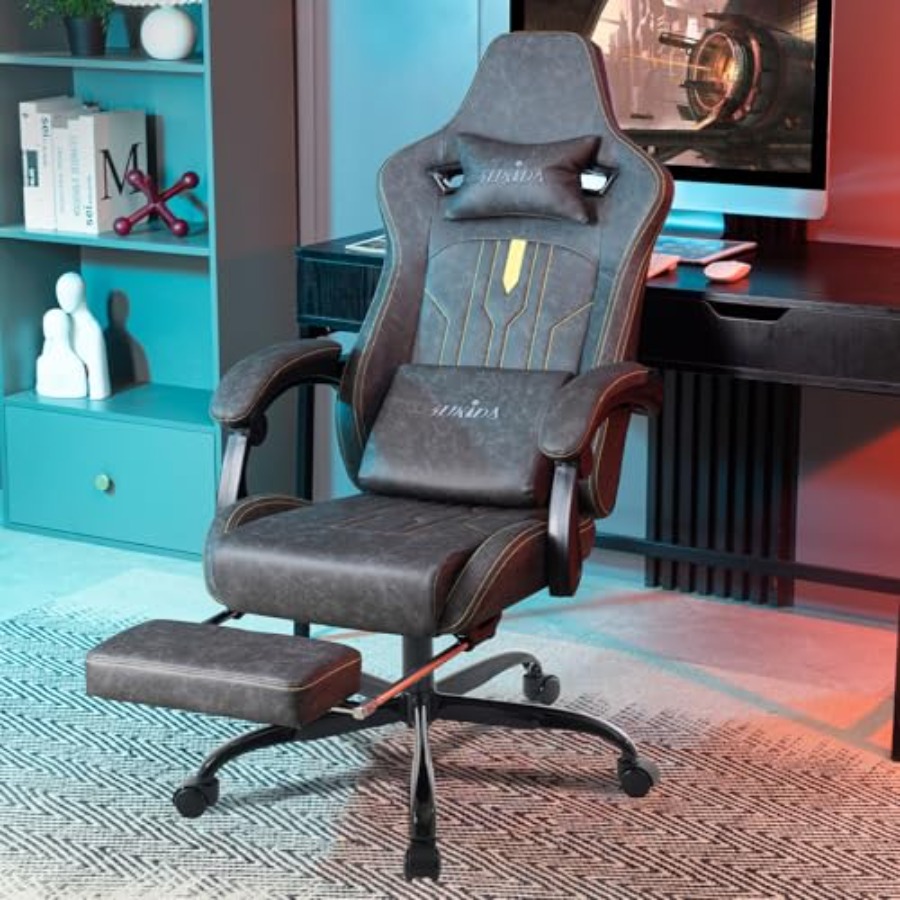 自宅のオフィスで使用できる、フットレスト付きのゲーミングチェ - Office Footrest Cushion のレビューと価格