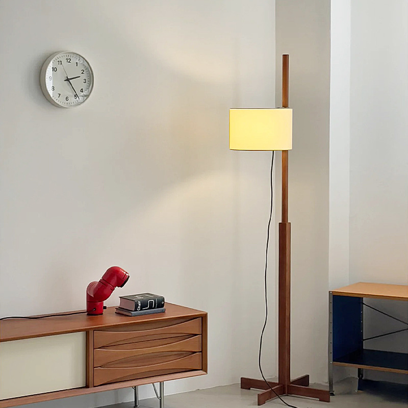 和風の昇降式木製ランプ、侘び寂びのファブリックフロアランプ、 - Floor Lamp Arched のレビューと価格