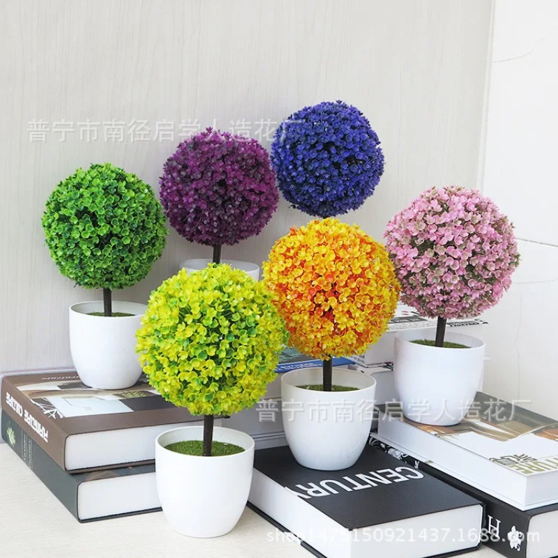 人工小型樹木鉢植え植物、偽物の盆栽、テーブル装飾用植物、家庭 - Office Furniture Used のレビューと価格
