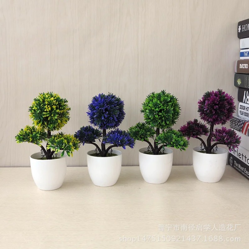 人工小型樹木鉢植え植物、偽物の盆栽、テーブル装飾用植物、家庭 - Office Furniture Used のレビューと価格