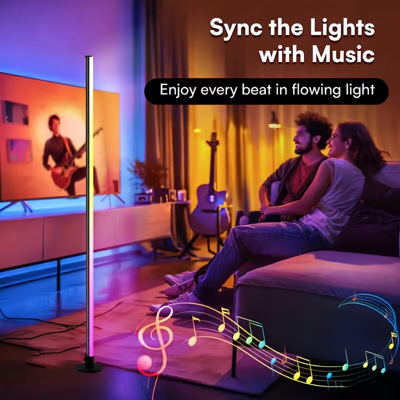 RGBIC LEDコーナーフロアランプ、アプリリモコン操作、 - Floor Lamp Arched のレビューと価格