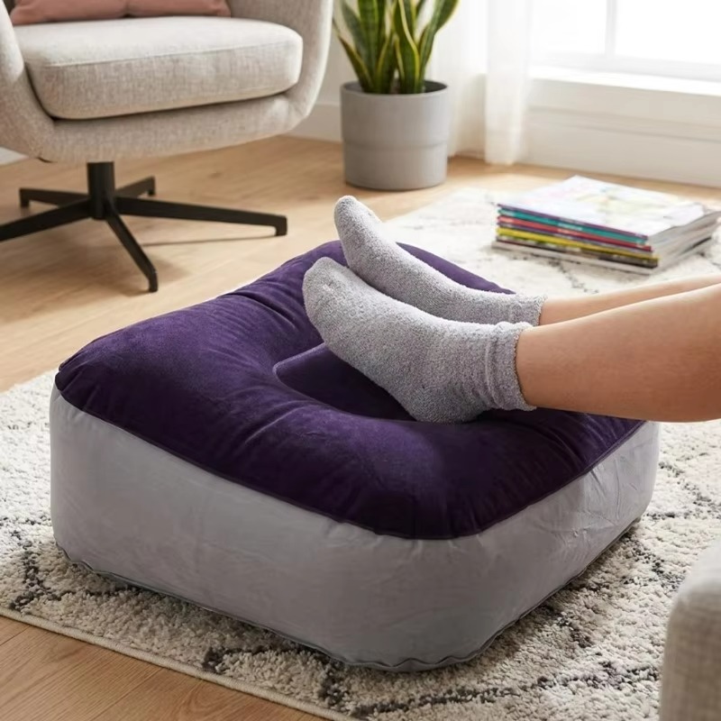旅行用フットレスト、空気注入式フットレスト、持ち運び可能なレ - Office Footrest Cushion のレビューと価格