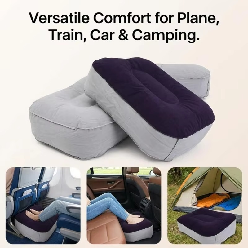 旅行用フットレスト、空気注入式フットレスト、持ち運び可能なレ - Office Footrest Cushion のレビューと価格