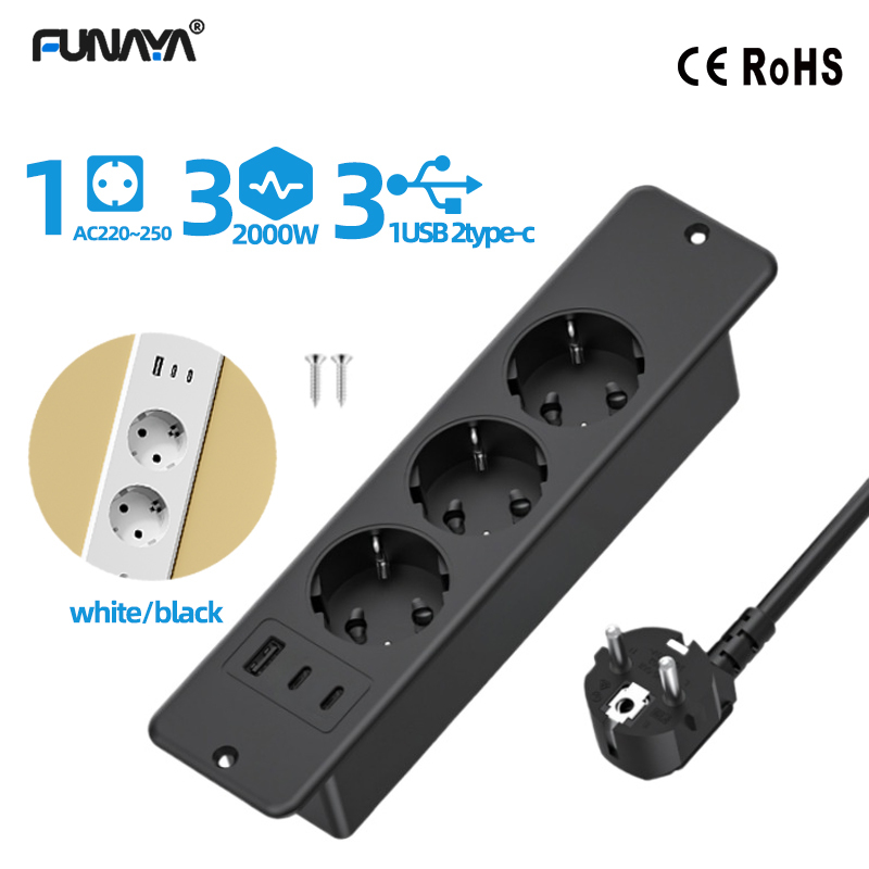 FUNAYA内蔵コンセント EU/KR規格 USB Type - Office Furniture Outlet のレビューと価格