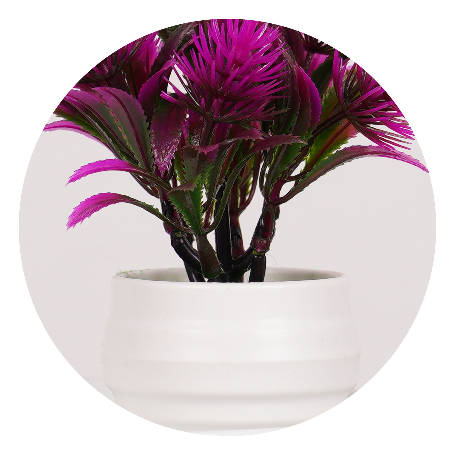 人工植物ミニ盆栽鉢植え、小さな鉢植えの盆栽ポット、偽の花、オ - Office Furniture Used のレビューと価格